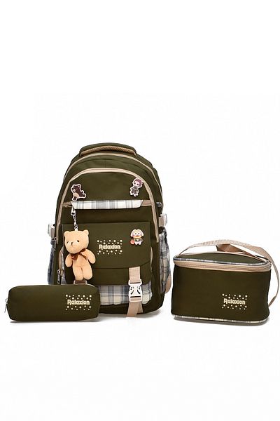 ELATAE Set of 3 Primary School Bags School Bag & Thermal Lunch Bag & Pen Holder 1396