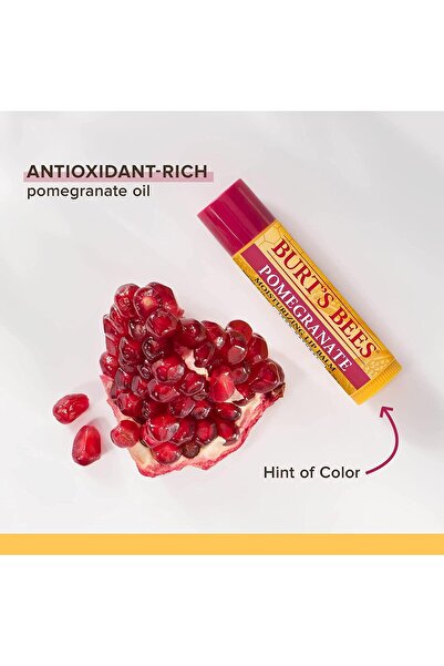 Burt's Bees Lip Balm, Pomegranate Oil, 0.15 oz, 2 pack, Burgundy