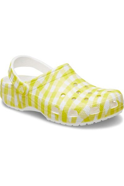 Crocs Classic Gingham Clog 39-40 EU - M7/W9 US Yellow - Daylily
