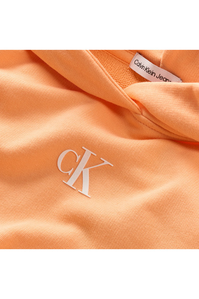 Calvin Klein CK LOGO BOXY HOODIE Kadın Turuncu Hoodie
