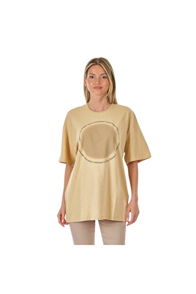 ONLY Oversize Minimalist Kadın T-Shirt - Kısa Kol - Günlük