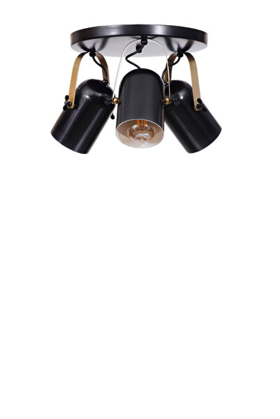 Lumexx LONDON 3 LÜ TEPSİLİ SİYAH PLAFONYER AVİZE