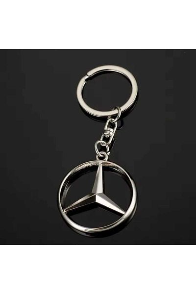 AEM Mercedes Compatible Metal Keychain Car Keyring Silver 1St Quality Double Sided