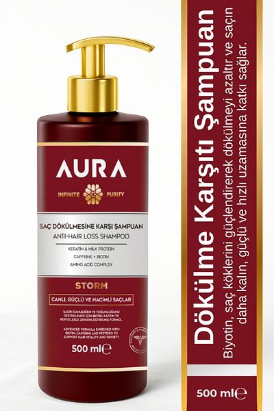 STORM VİTALS Aura Anti-Hair Loss 500 ml Shampoo