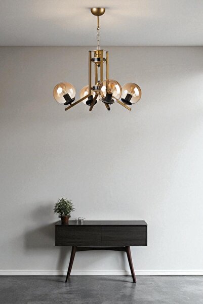 Lumexx Yeni Ruby 4 Lü Eskitme Bal Camlı Avize