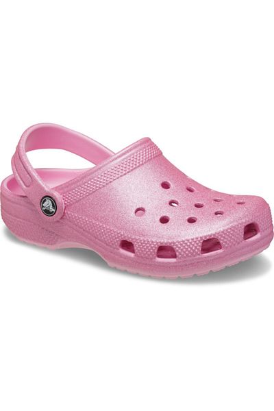 Crocs Clogs Toddler Classic Glitter Clog 25-26 EU - C9 US Pink - Pink Tweed Glitter