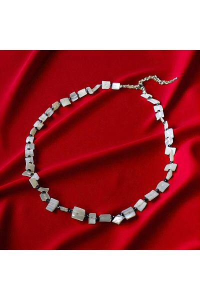 DEHNA Handmade Natural Seashell Necklace |   Sparkling Polish-Free and Organic Design