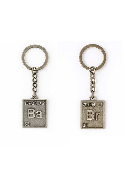 Herşey Nota Breaking Bad "Ba & Br" Written Set of 2 Keychains Series Themed Unisex Men Women Keychain