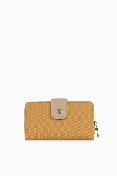 CENGİZ PAKEL Cengiz Pakel Medium Size Women's Wallet with Snap Detail – 65298L - Mustard/Mink