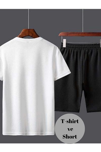FUNSTYLE Men's 2-Piece Summer Shorts Set
