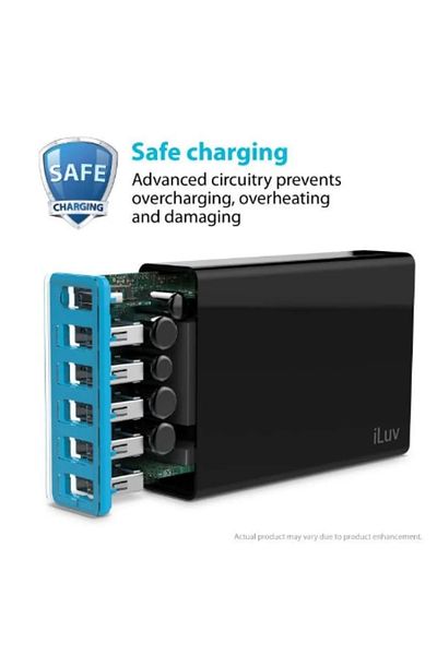 iLuv RockWall 6 Portable 6 USB Port Charger