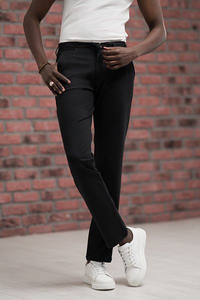 Paul Martin Regular Fit Lycra Combed Cotton Fabric Jogger Pants with Threaded Waist and Elastic