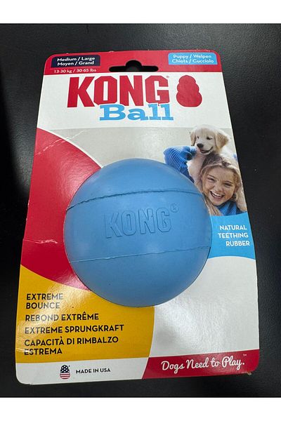 Kong Puppy Ball Hole Ball-Shaped Multi-Purpose Puppy Dog ​​Toy M/L