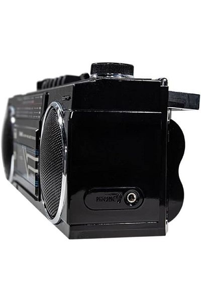 Trevi Vintage Boombox Radio Cassette Recorder with Cassette Recording from Radio, USB/SD Bluetooth Black