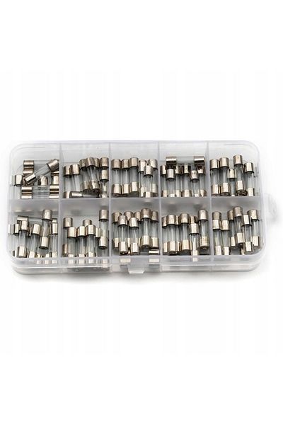 Rosfix Zestaw bezpieczników WTA szklane szybkie 5x20mm 100 sztuk 0.2A-20A