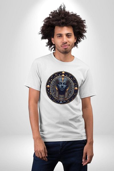 Angemiel تي شيرت مطبوع عليه Mythology Nut Mystical Sky Goddess White مقاس كبير للنساء والرجال