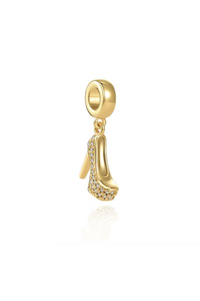 OEM Charm Gold Shoe, Pandora Bracelet Pattern, Silver