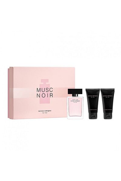 Narciso Rodriguez Musc Noir Gift Set, 100ml Eau de Parfum + 50ml Body Lotion + 10ml Eau de Parfum