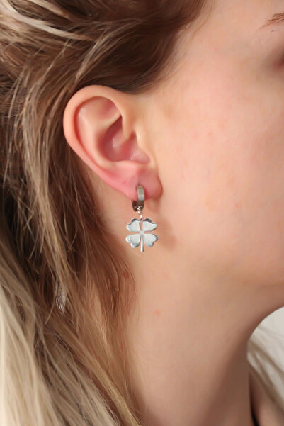 Skygo 316L Steel Silver Color Clover Earrings - TJ-BKP6328