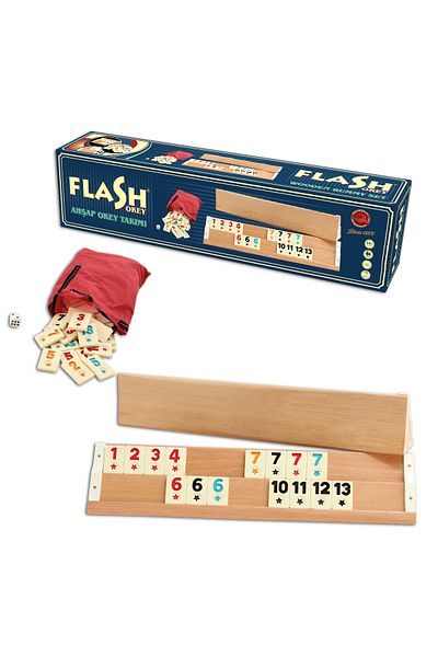 ELDİPA Flash Wooden Okey Set – Special Antibacterial Stick, Scratch Resistant Melamine Stone – Stylish Design