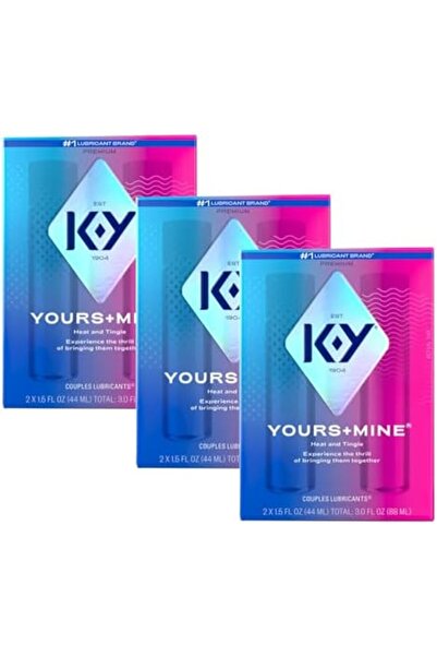 KY مُزلّق الأزواج K-Y Yours & Mine، 3 أونصة (عبوة من 3 قطع)