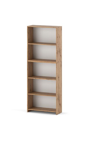 Meble Regał Na Książki Dąb Wotan 70 CM 5 Półek Segregatory Zabawki Loft Drewniany