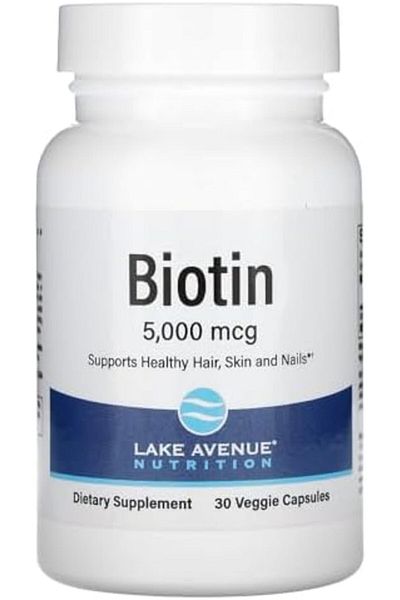 Lake Avenue Nutrition Lake Avenue Biotin, 5,000 mcg, 30 Veggie Capsules, Nutrition