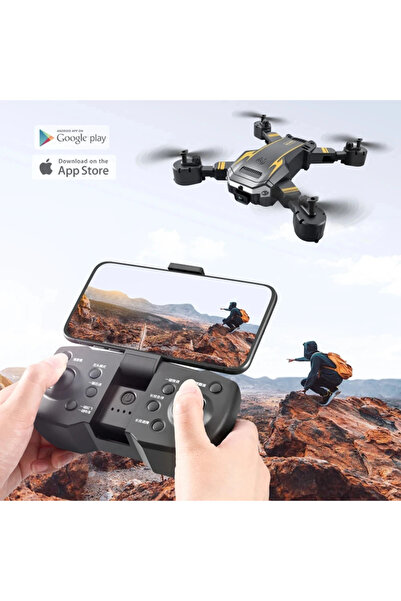 GÜMRÜK BEY S6 Katlanabilir Fırçasız Motor 4K Kamera Engellerden Kaçma Özellikli FPV Drone Kumandalı Quadcopter