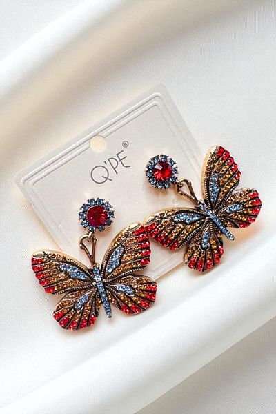 PETEK AKSESUAR STONE BUTTERFLY EARRING