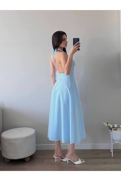 LOCH BUTİK Rochie midi albastră pentru damă