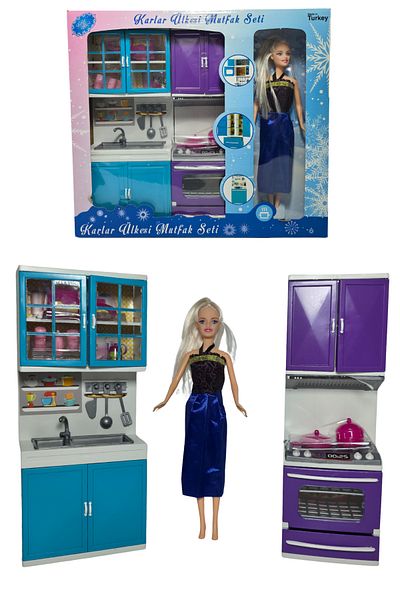 RAF Store Frozen Toy Model Doll Set with Sink and Oven