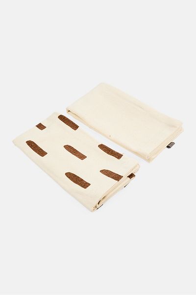 Muy Mucho 2 Pcs Printed Cushion Covers 45 x 45 cm, Brown