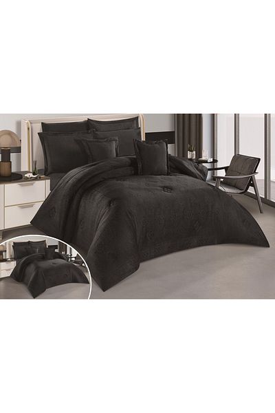 Red Rose Winter double comforter set, 8-piece bed sheet, luxurious and elegant to decorate your room