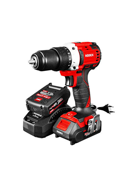 Rodex Akülü Darbeli Matkap 50NM-13mm-2 Vites 2x2A.H Akü+13 Parça Aksesuar Set