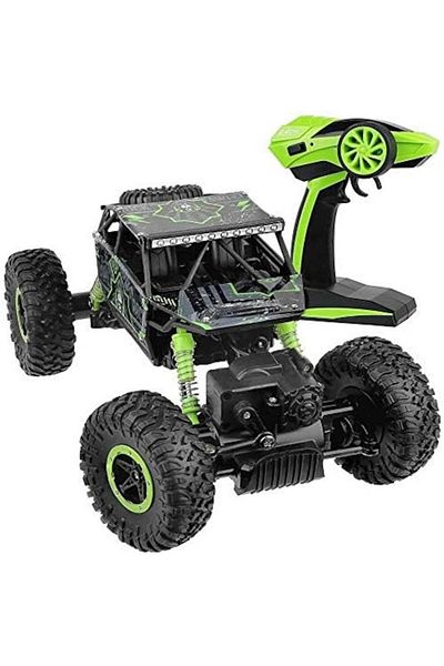 Glow Goods Camion Monster RC Rock Crawler 2.4GHz, Telecomandă, Suspensie 4x4, Off-Road, Negru/Verde