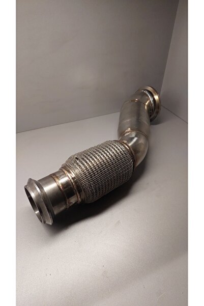 akt egzoz BMW 5 Serisi G30 520i Uyumlu Downpipe – Kaynaksız Montajlı Paslanmaz Çelik 2017-2023 ısı sensörsüz