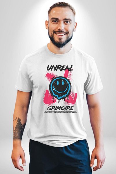 Angemiel Non-Real Magic Solutions Magic and Faith White Oversize Women Men Front Printed T-Shirt