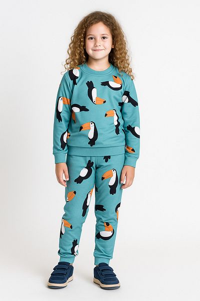 Fox Moda Penguven Printed Girl's Seasonal Bottom Top Set