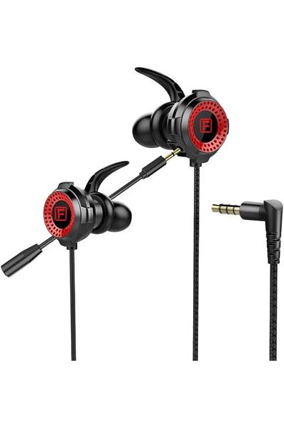 Faster G900 Wired Gaming Earphones - Noise Cancelling, Stereo Bass, Detachable HD Mic