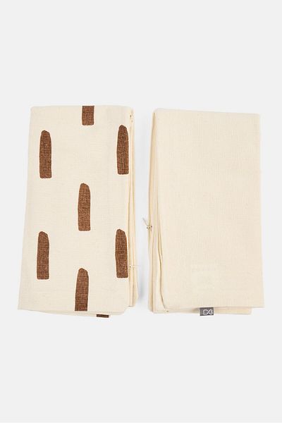 Muy Mucho 2 Pcs Printed Cushion Covers 45 x 45 cm, Brown