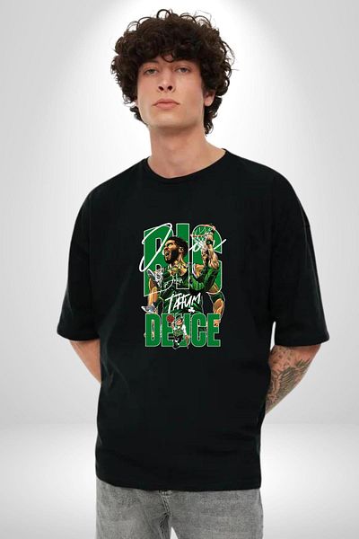 Angemiel Infinite Speed Basketball Shots Black Oversize Women Men Front Printed T-Shirt