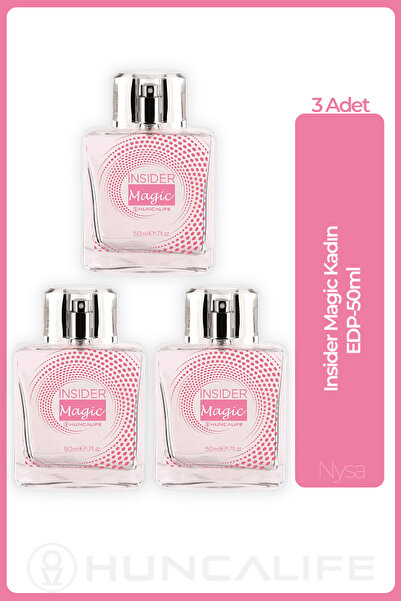 Huncalife Insider Magic Kadın Parfüm Edp 50 ml - 3 Adet