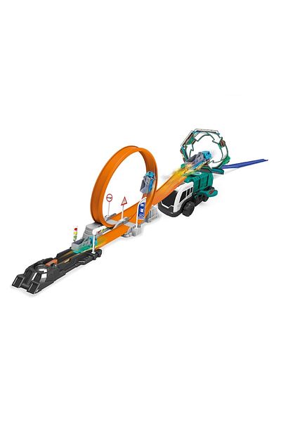 DDE Hungary Set Jucarie Lansator pentru Masinuta, Flying CAR, 122 cm x 12.5 x 21, 36 Piese, Multicolor