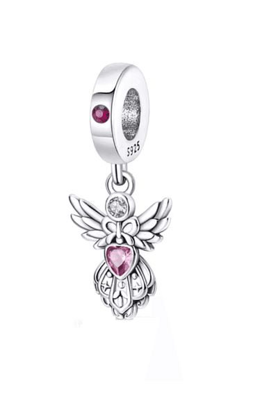 OEM Diora Charm, heart with silver stones, compatible with Pandora