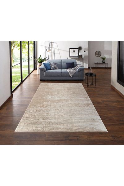 LUNA HOME Ariano beige carpet with a mottled look, 200x200 cm