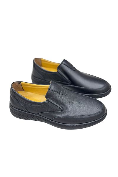 erenimstore Inner Outer Genuine Leather Orthopedic Men's Shoes Without Laces