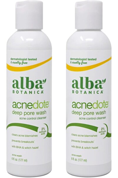 Alba Botanica غسول طبيعي عميق للمسام من Acnedote، 6 أونصة (عبوة من قطعتين)