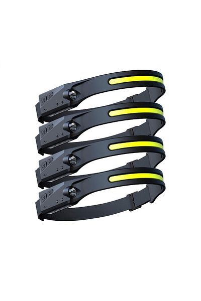 FISHINGBOX MAKE FISHING BETTER 4 x Waterproof Headlamp with 1200mAh Battery Included for Fishing, Camping, and Hiking - Fishingbox,