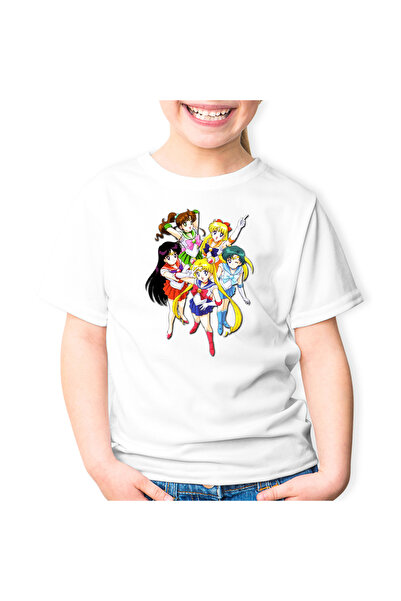OEM Tricou copii Sailor Moon Tot Echipajul Manga Cartoon