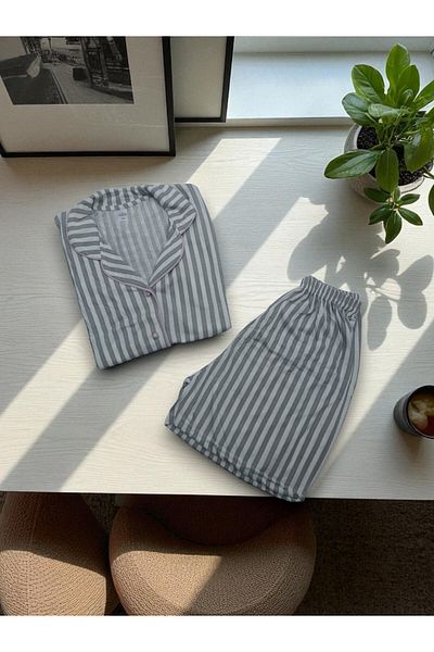 BEYAZTOPTAN 100% Ultra Soft Women's Cool Touch Combed Single Jersey 2-Piece Full Button Shorts Set! ! New Season ! !